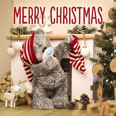 3D Holographic Bear and Stocking  Me to You Bear Christmas Card £3.59